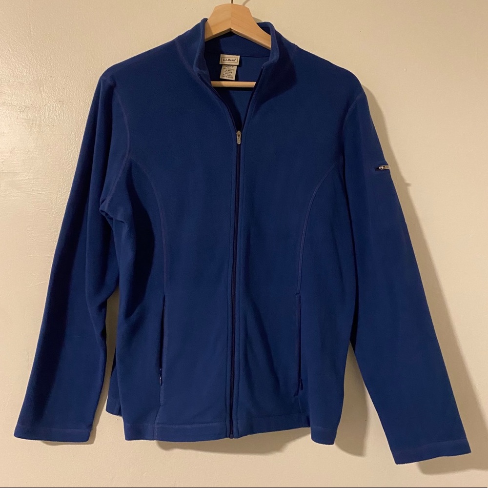 L.L. Bean Blue Warm Base Layer Zip Up, Medium